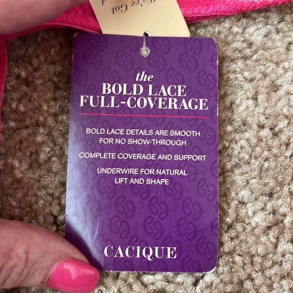 NWT Cacique Pink Lace Bra - Picture 4 of 14